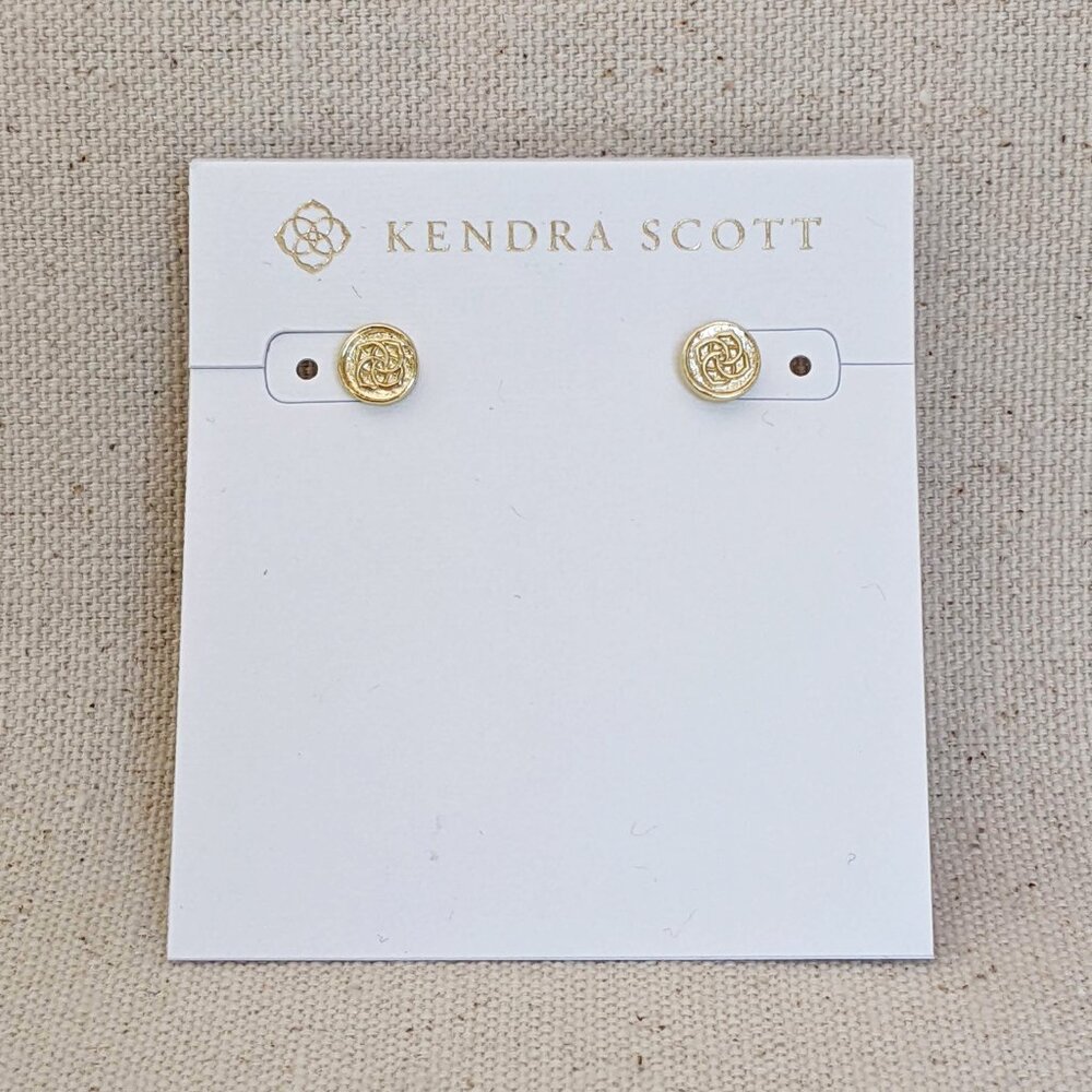 Kendra Scott gold Dira coin stud earrings
